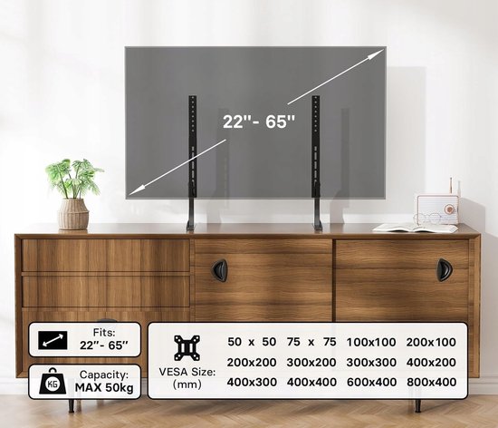 Bontec TV05 Universele TV Standaard voor 22-65 inch TV's