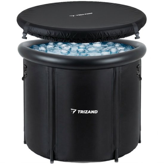 Trizand Opvouwbaar ijsbad 320 liter met 5-laagse isolatie, hoes, pomp en antislip mat