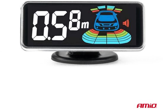 AMiO Parkeerhulpsysteem LED-GRAF 3D 8 sensor zwart TRUCK 19mm