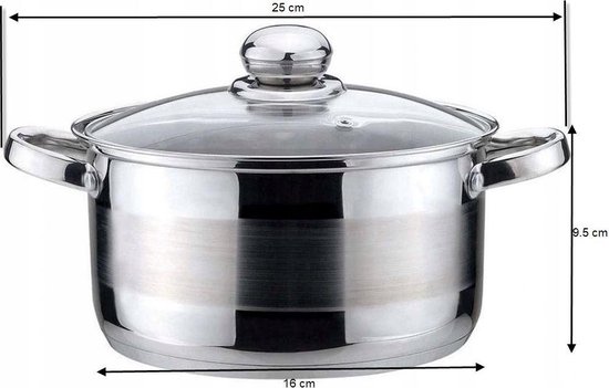 Kinghoff 4327 - kookpan met deksel - Ø 16 cm