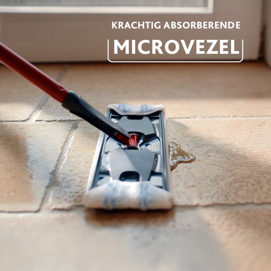 Vileda H2Pro Flatmop Vervanging - 1 per verpakking - Geschikt voor Vileda H2Pro Flat Mop-systeem - Voor harde vloeren