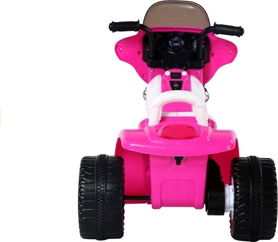 Elektrische politie chopper - trike - motor voor kinderen tot 25kg max 1-3 km/h roze - kids motor - kindermotor - politiemotor