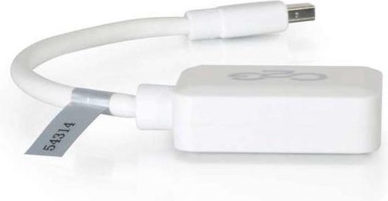 C2G 0.2m Mini DisplayPort M / HDMI F Mini DisplayPort M HDMI F Wit kabeladapter/verloopstukje