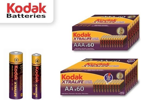 Kodak XTRALIFE - Alkaline AA/LR6 Batterijen - 60 stuks
