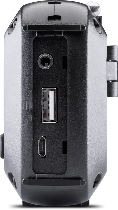 Midland ER100 Noodradio - zaklamp - dynamo - zonnecellen - AM/FM radio, 2600 MAH accu C1665