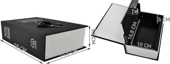Malatec Kluis Verborgen in Boek - Discrete Veilige Opbergplek - 18cm x 11,5cm