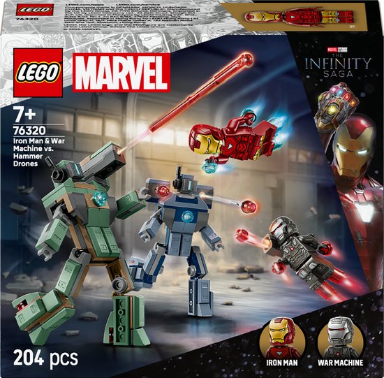 LEGO® ǀ Marvel Iron Man en War Machine vs. Hammer Drones - 76320