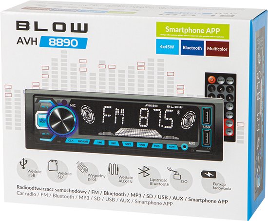 BLOW AVH-8890 radio Auto Zwart
