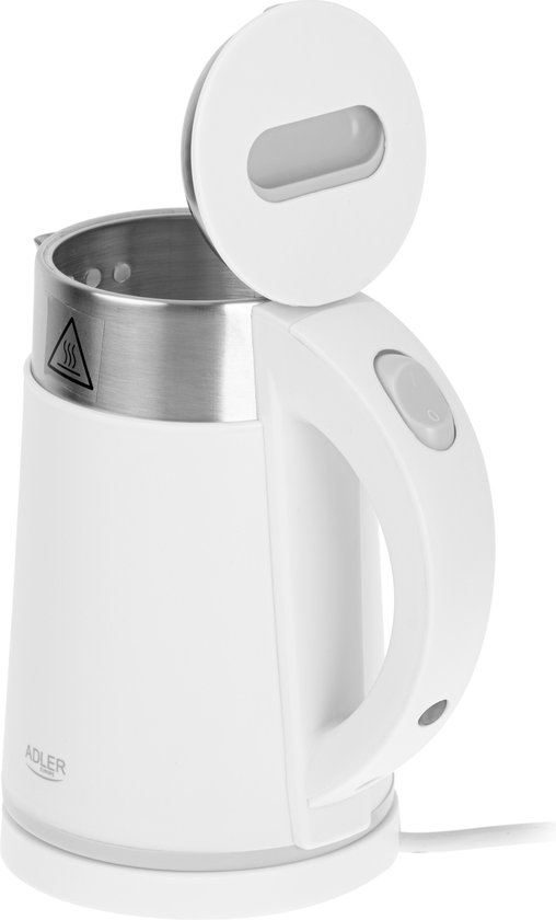 Adler AD 1372 - Witte elektrische waterkoker - klein formaat - 0.6 liter