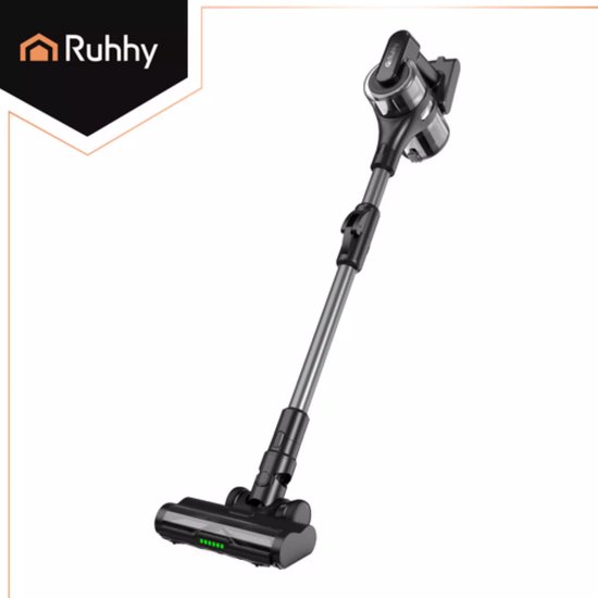 Ruhhy LunPro 400W steelstofzuiger met 35 kPa zuigkracht, LED-borstel en 52 min werktijd