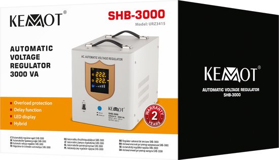 Kemot SHB-3000 - Automatische Spanningsstabilisator - 230 V - Toroïdale Transformator