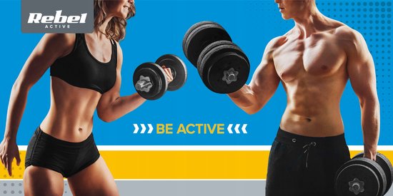 Rebel Olympic Gietijzeren Gewicht 20kg - Rubberen Coating, 51mm