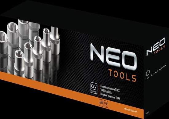 NEO 08-649 Torx Inwending doppenset 9 delig