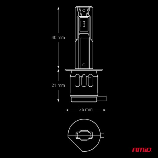 AMiO LumiTec F26 Night Breakers H3 +130% PRO LIMITED LED Koplampen - 68W 12V 24V FULL CANBUS Dimlicht Grootlicht