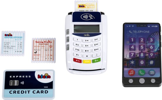 Klein Toys - PoS-terminal en Smartphone - 7-delige set - incl. licht- en geluidseffecten