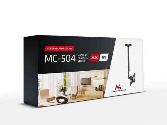 Maclean - TV-beugel - TV-Houder - Vast plafondbeugel LCD LED TV 23"-42" 30kg / VESA