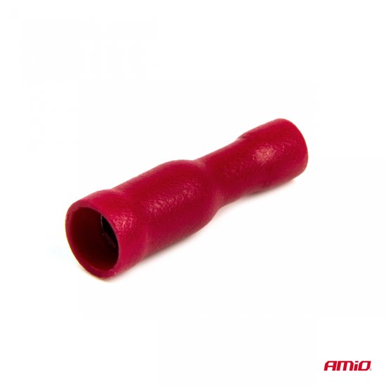 AMIO 03072 - Ronde Vrouwelijke Geïsoleerde Connectoren - Rood - 4 mm - 0.5-1.5mm² - 10 Stuks