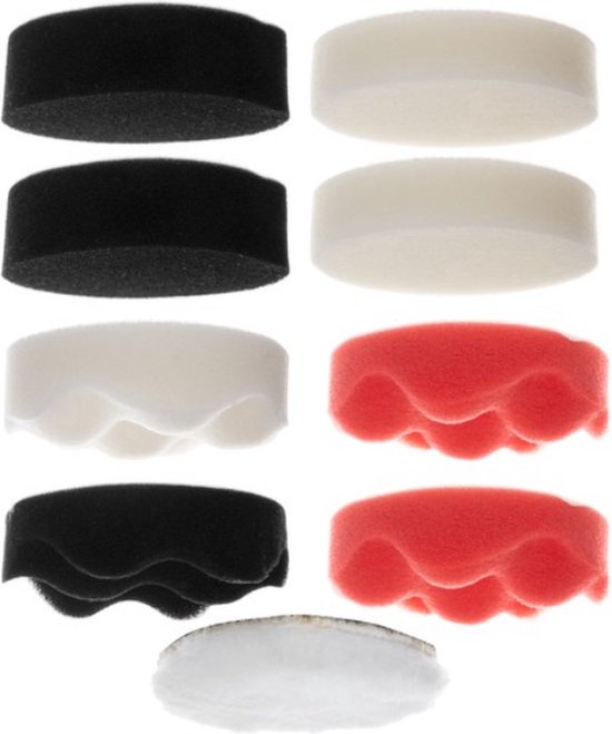 Xtrobb Polijstspons - 12x stuks - D80 mm - polijsten/waxen - 3000 tpm