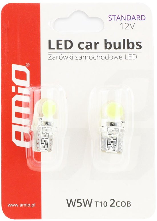 AMiO LED STANDAARD Wit T10e COB 12V