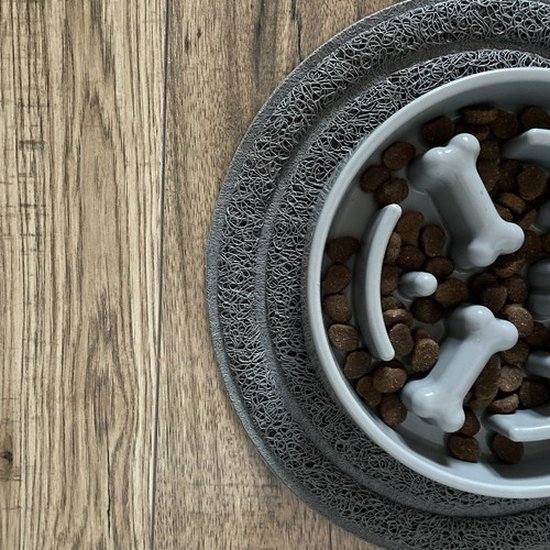 Purlov Grijze voerbakmat voor honden en katten