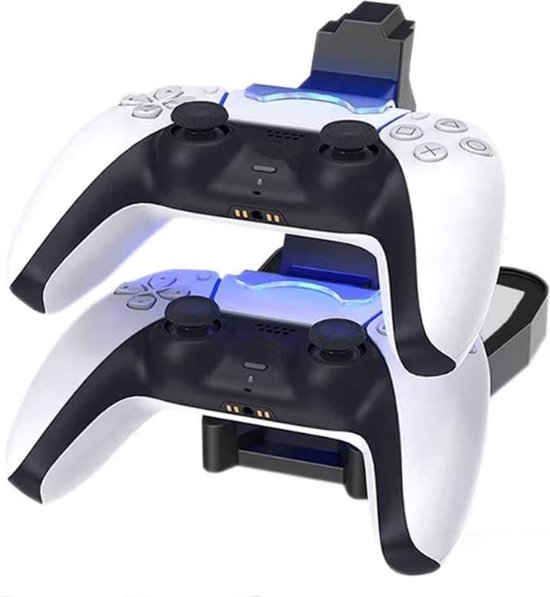 Laadstation - Docking station voor Playstation 5 - voor 2 Controllers - DualSense charging station - LED