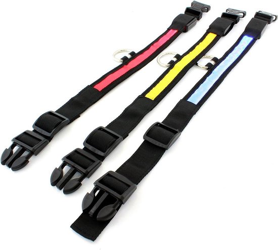 Halsband voor Honden en Katten LED-Lichtgevend 34-42cm - Rood