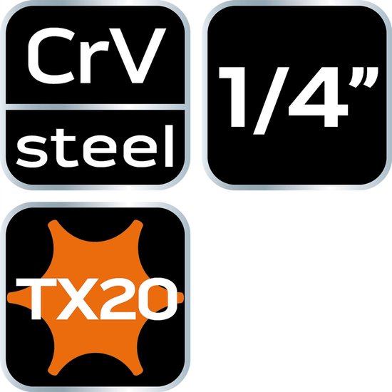 NEO TTX20 Bit 1/4” Kort 37mm 37mm Stad