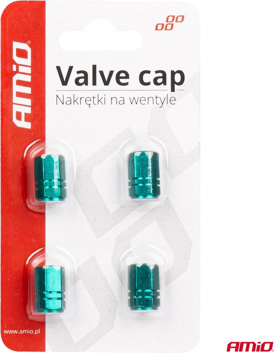 Aluminium ventieldopje groen 4 stuks