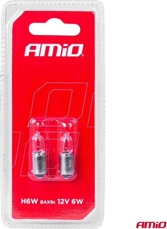 AMiO H6W Wit Halogeen Verlichting 6W BAX9S (set) [Kentekenverlichting - Interieurverlichting]