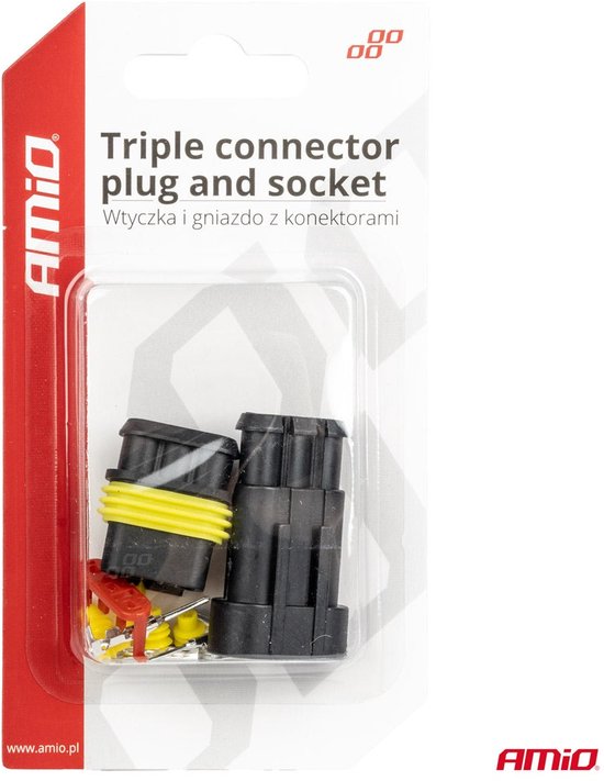AMiO 3-Weg Connector Stekker & Stopcontact Set