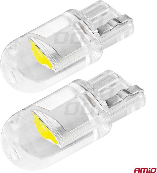 AMiO LED STANDAARD T10 W5W COB HPC 12V Helder wit
