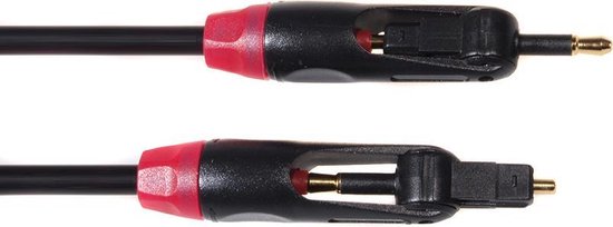 Maclean - Optische kabel DIGITALE T-T TOSLINK-kabel - 0,5 m draaibare stekkers