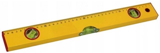 Aluminium waterpas 80 cm Geel - Precisie en stabiliteit