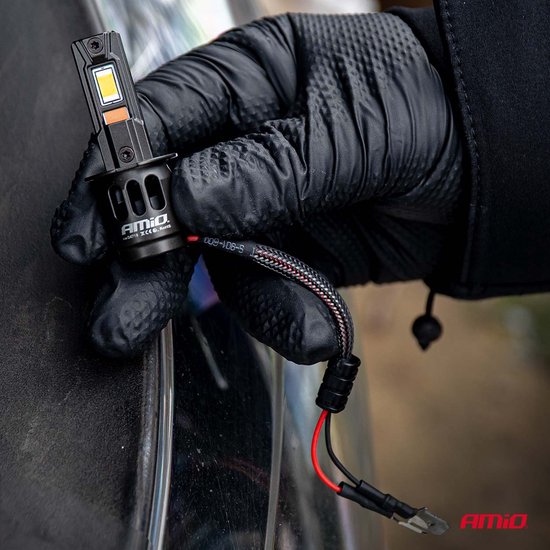 AMiO F25 PRO BLACK FULL CANBUS H3 – 68W 6000K Wit 12V/24V - Hoge Helderheid