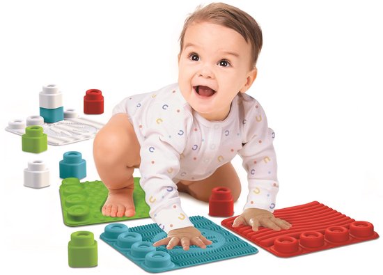 Clementoni Soft Clemmy - Sensory Path - Speelkleed - Baby Speelmat - Met Stapelblokken - 6-36 maanden