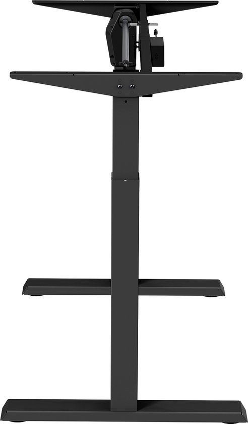 Ergo Office - Zit-sta bureau - Elektrisch in hoogte verstelbaar bureau max hoogte 123cm - max 70 kg | Zonder tafelblad - Zwart