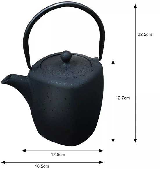Gietijzeren theefilter 900 ml met filter Kinghoff KH-1818
