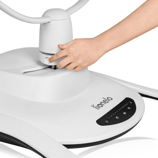 Lionelo Bella Set 2in1 – Wipstoel & Reiswieg – 360° Draaibare Zitting – Elektrische 6 Schommelstanden – 5 Snelheden – Rugleuning 3 Posities – Bewegingssensor – Nachtmodus – 12 Melodieën – Bamboe Kussen – Afstandsbediening – Wasbare Hoezen – Tot 9 kg