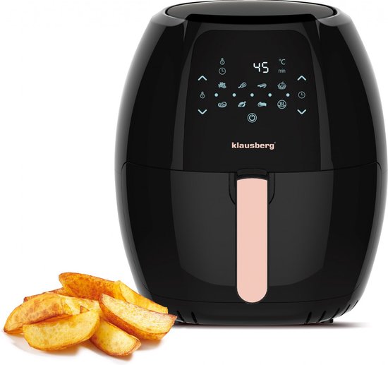 Klausberg 7572 - Airfryer - Zwart - 1800 Watt - 7,7 liter !!