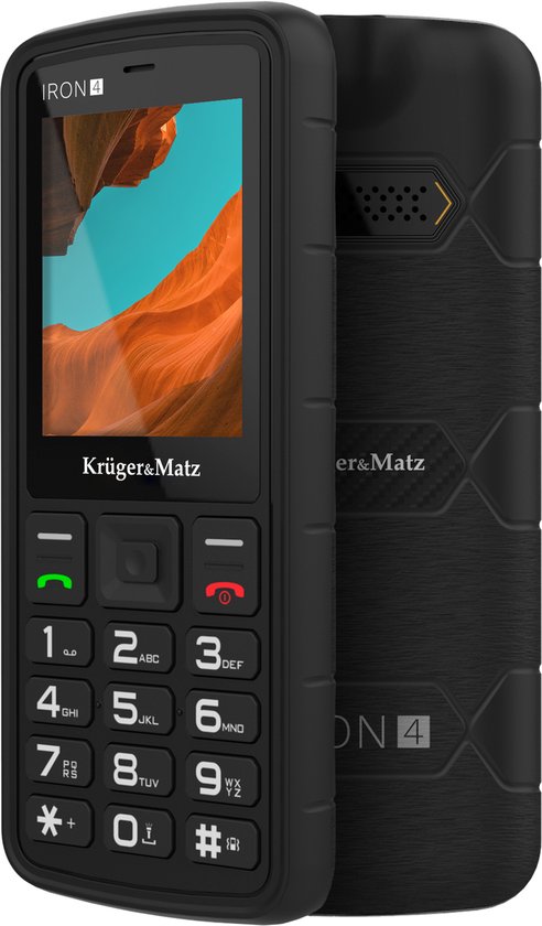 Krüger&Matz IRON 4 - Dual SIM Telefoon - IP68/IP69K - 4G
