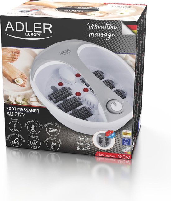 Adler AD 2177 -  Multifunctioneel voetmassageapparaat met handvat