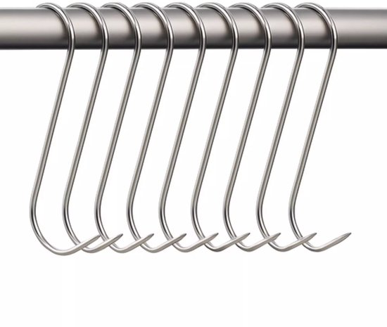 Kaminer RVS Rookscharen Set – 15 Vleeshaken voor Vlees & Vis