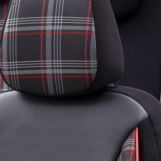 Otom Stoelhoezenset Sports 5 Mm Textiel Zwart/rood 11-delig