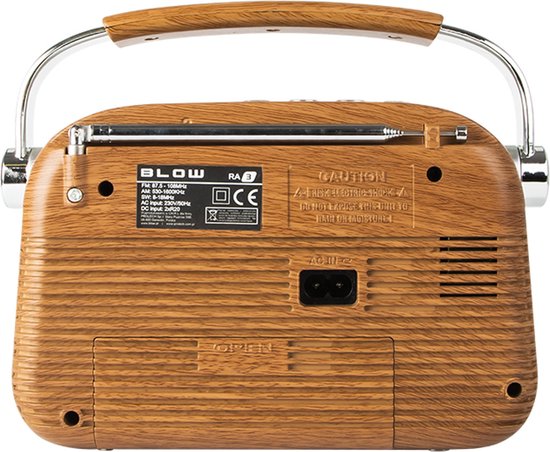 Blow - Radio - Draagbare analoge AM/FM Bluetooth-radio RA3 batterij en netvoeding