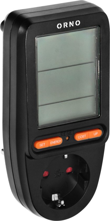 Energiemeter - kWh - Energiekostenmeter - Elektriciteitsmeter - LCD scherm - Verbruiksmeter voor in het Stopcontact - ingebouwde batterij - Zwart