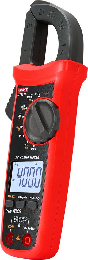 Uni-T UT201+ Serie - Miernik Cęgowy - True RMS - Automatische Uitschakeling - 4000 Max Leeswaarden