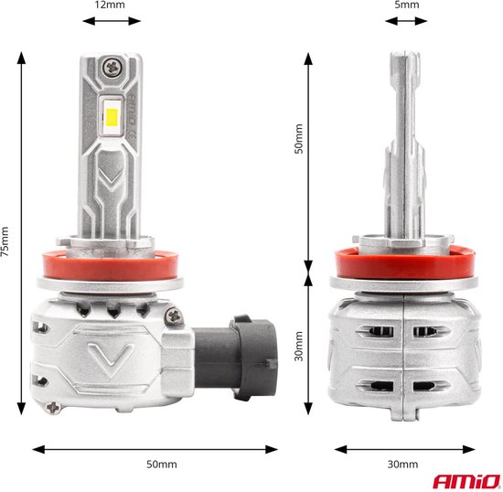 AMiO LED Mistlichten X2-serie H8/H9/H11/H16 Wit