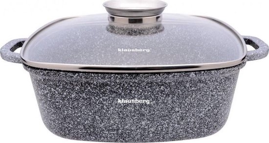 Klausberg 7534 - pannenset - Keramisch - marmer - met Aromaknop- 20/24/28 cm
