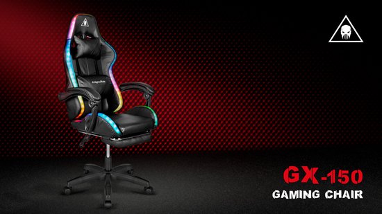 Krüger&Matz KM0790BLED - GX-150 game stoel met LED verlichting - gaming chair - gamingstoel - RGB - zwart
