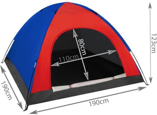 Trizand Comfortabele 4-Persoons Tent voor Kamperen en Gezinsuitjes
